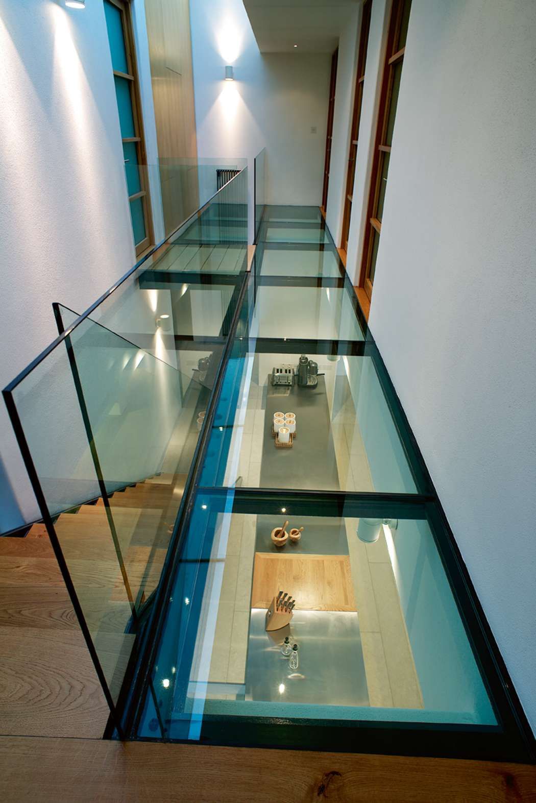 A Dream Home on the Coast | Homebuilding & Renovating | Glass walkway, Glass stairs, Glass floor