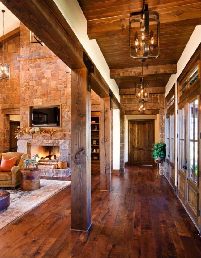 Burnt plywood floors: where tradition meets innovation.