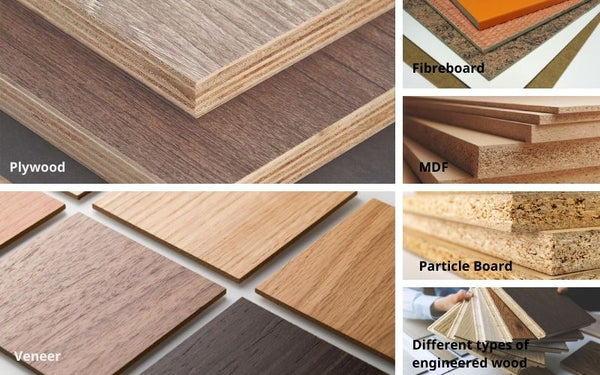 Different types of engineered wood