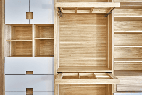 Plywood wardrobe in humid area